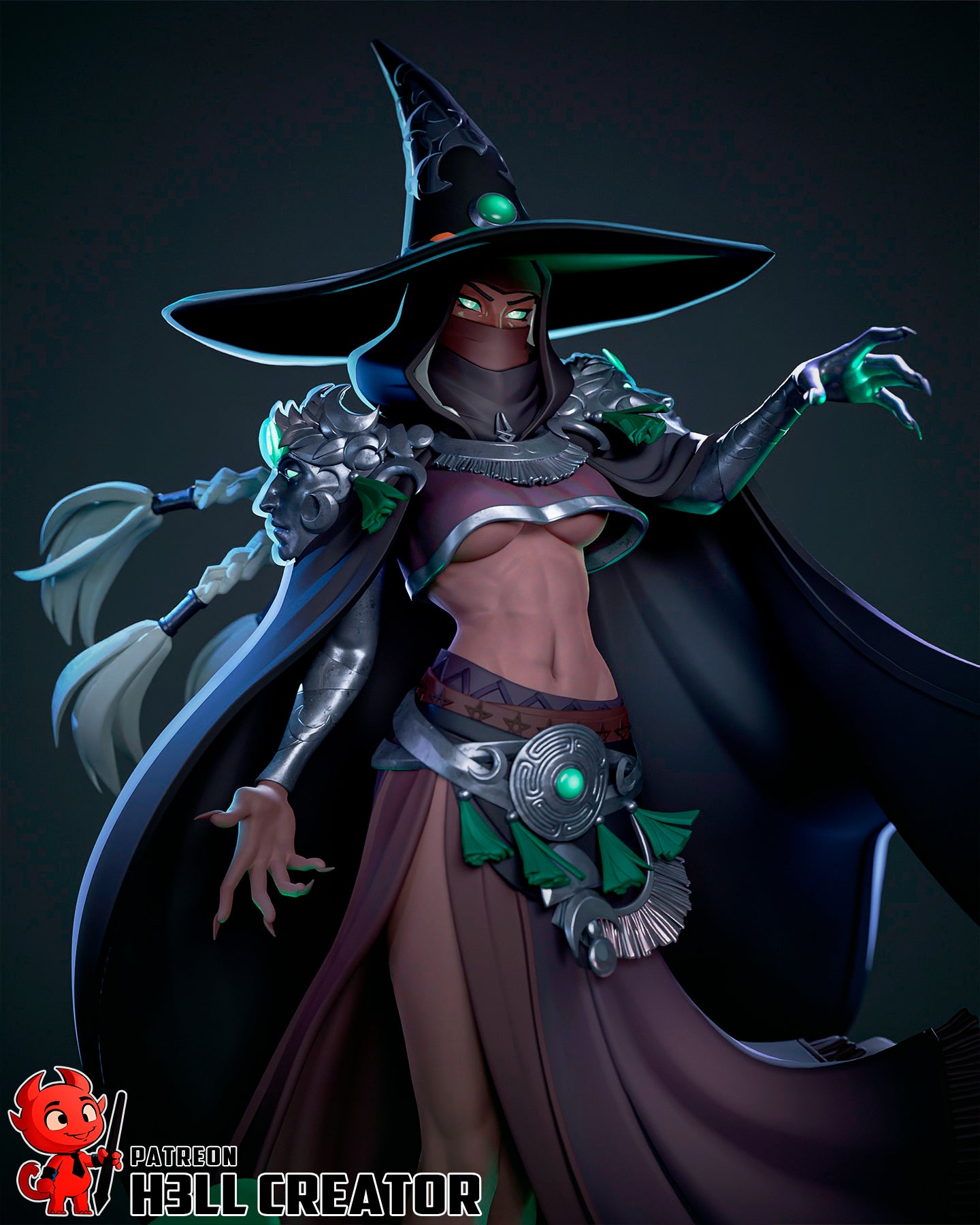 1:12 Goddess of Witchcraft | Resin Garage Kit Figure Game Fan Art | h3LL creator