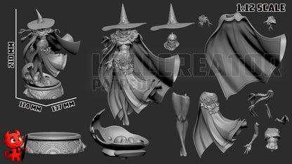 1:12 Goddess of Witchcraft | Resin Garage Kit Figure Game Fan Art | h3LL creator