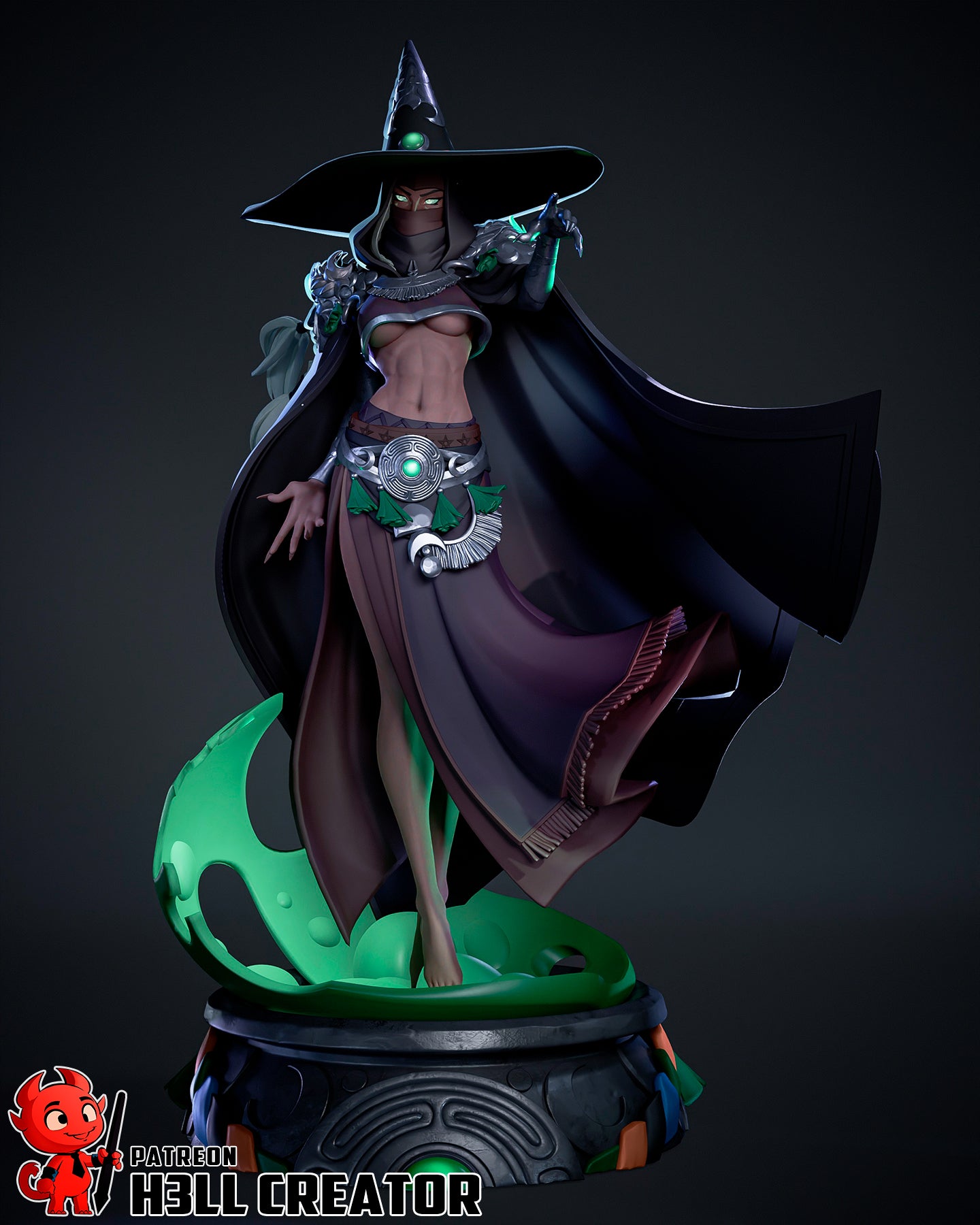 1:12 Goddess of Witchcraft | Resin Garage Kit Figure Game Fan Art | h3LL creator