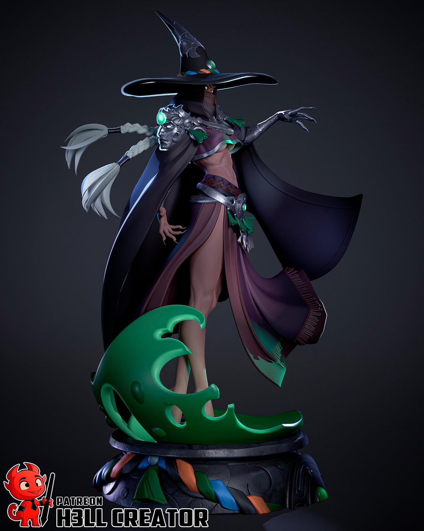 1:12 Goddess of Witchcraft | Resin Garage Kit Figure Game Fan Art | h3LL creator