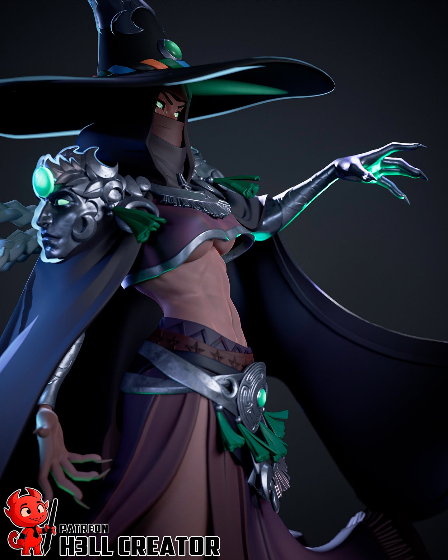 1:12 Goddess of Witchcraft | Resin Garage Kit Figure Game Fan Art | h3LL creator