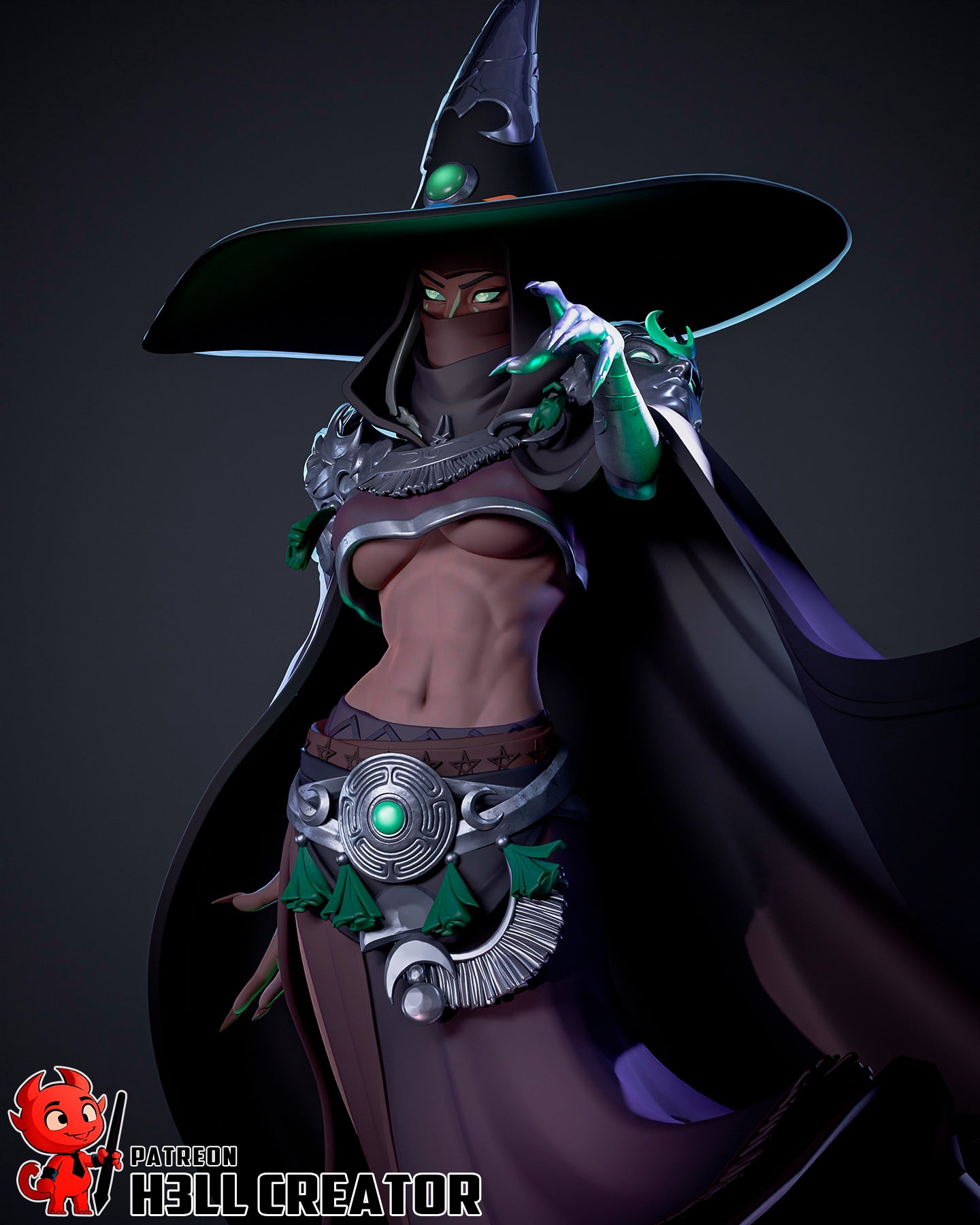 1:12 Goddess of Witchcraft | Resin Garage Kit Figure Game Fan Art | h3LL creator