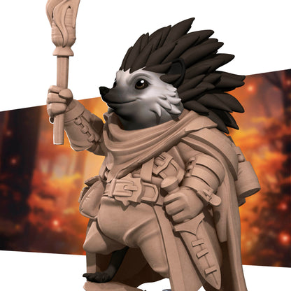 Bullet Town Forest Village, Hedgehogfolk Guard | D&D Pathfinder TTRPG Miniature | Bite the Bullet