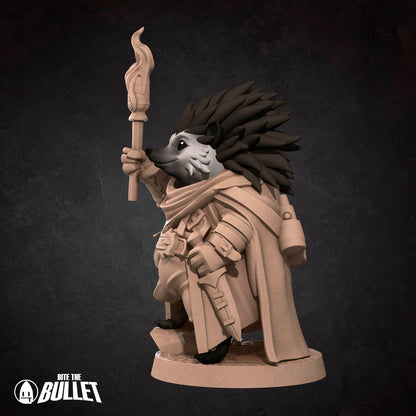 Bullet Town Forest Village, Hedgehogfolk Guard | D&D Pathfinder TTRPG Miniature | Bite the Bullet