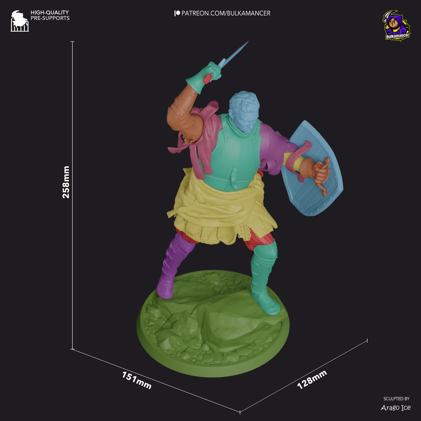 Local Hero | Resin Garage Kit Figure Game Fan Art | Bulkamancer Sculpts