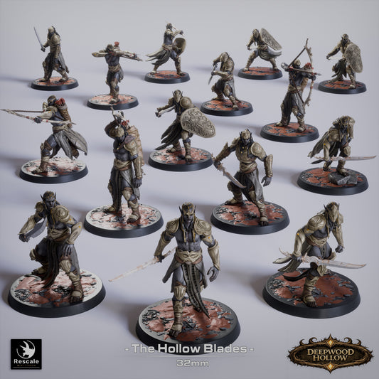 Dark Elves, The Hollow Blades | Deepwood Hollow | D&D TTRPG Miniature | Rescale Miniatures