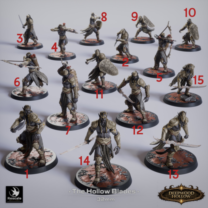 Dark Elves, The Hollow Blades | Deepwood Hollow | D&D TTRPG Miniature | Rescale Miniatures