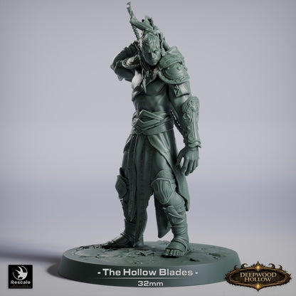 Dark Elves, The Hollow Blades | Deepwood Hollow | D&D TTRPG Miniature | Rescale Miniatures