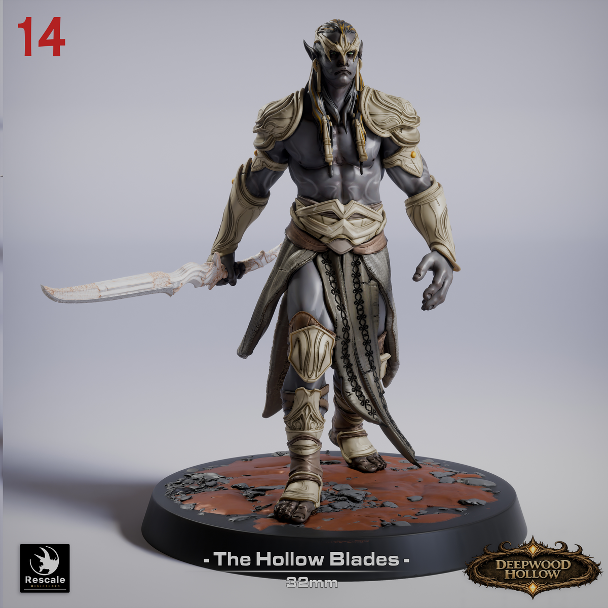 Dark Elves, The Hollow Blades | Deepwood Hollow | D&D TTRPG Miniature | Rescale Miniatures
