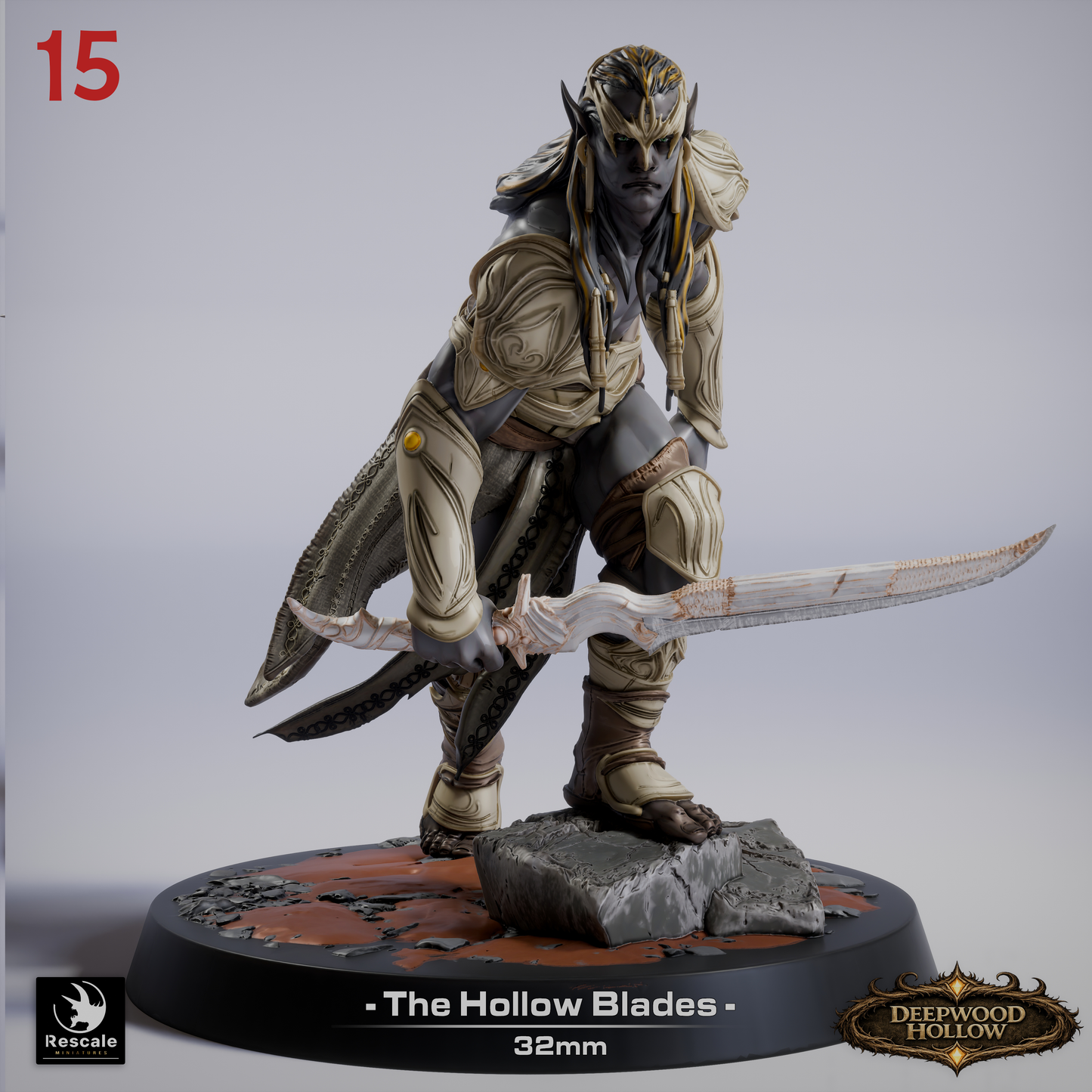 Dark Elves, The Hollow Blades | Deepwood Hollow | D&D TTRPG Miniature | Rescale Miniatures