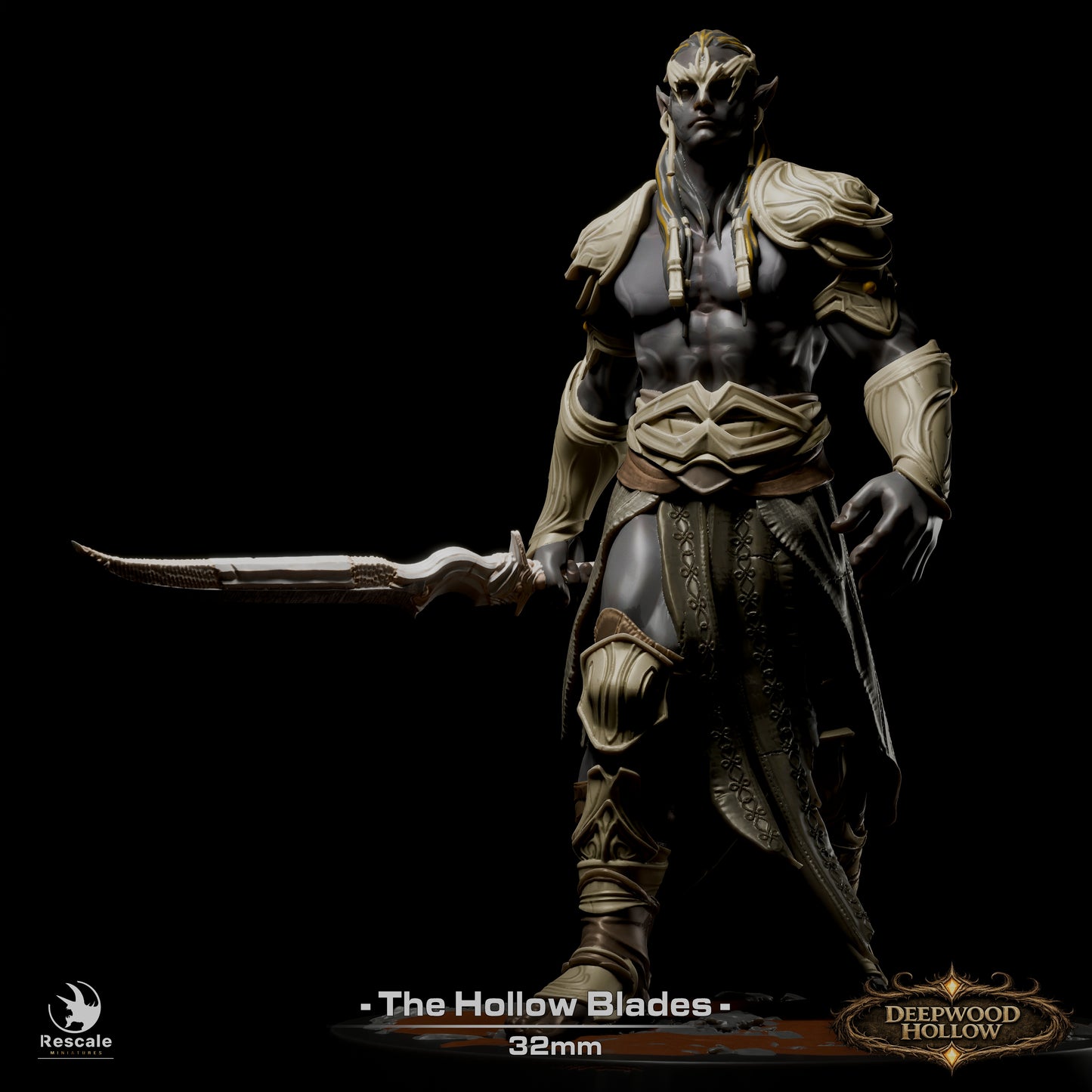Dark Elves, The Hollow Blades | Deepwood Hollow | D&D TTRPG Miniature | Rescale Miniatures