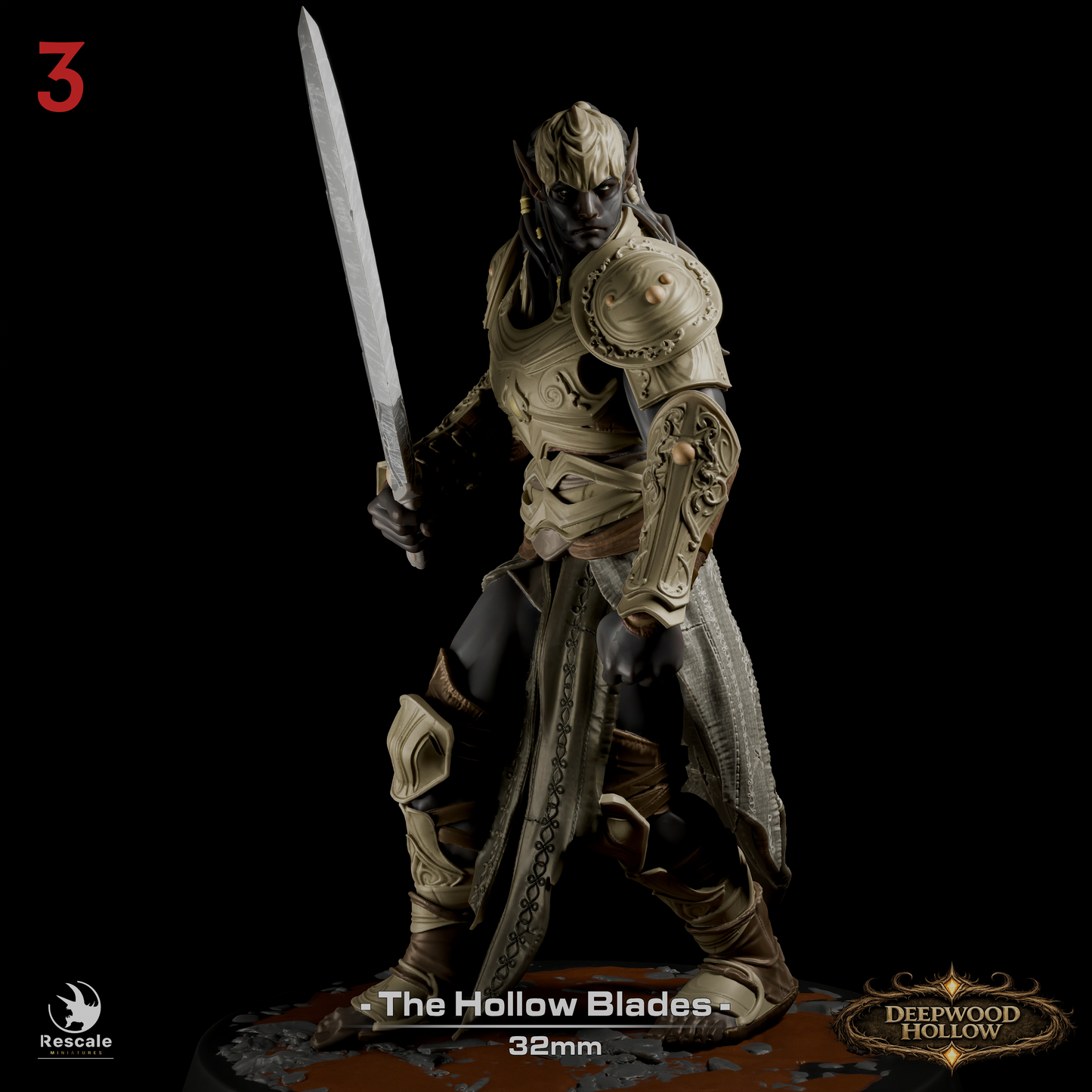 Dark Elves, The Hollow Blades | Deepwood Hollow | D&D TTRPG Miniature | Rescale Miniatures