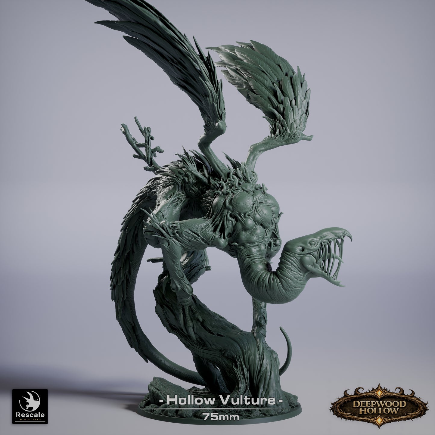 Devastador Ghoul, Banda de Guerra Ghoul No Muerto de Sangre Rota | ESCALA DE MESA | Miniatura de monstruo para D&D TTRPG | Reescalar Miniaturas