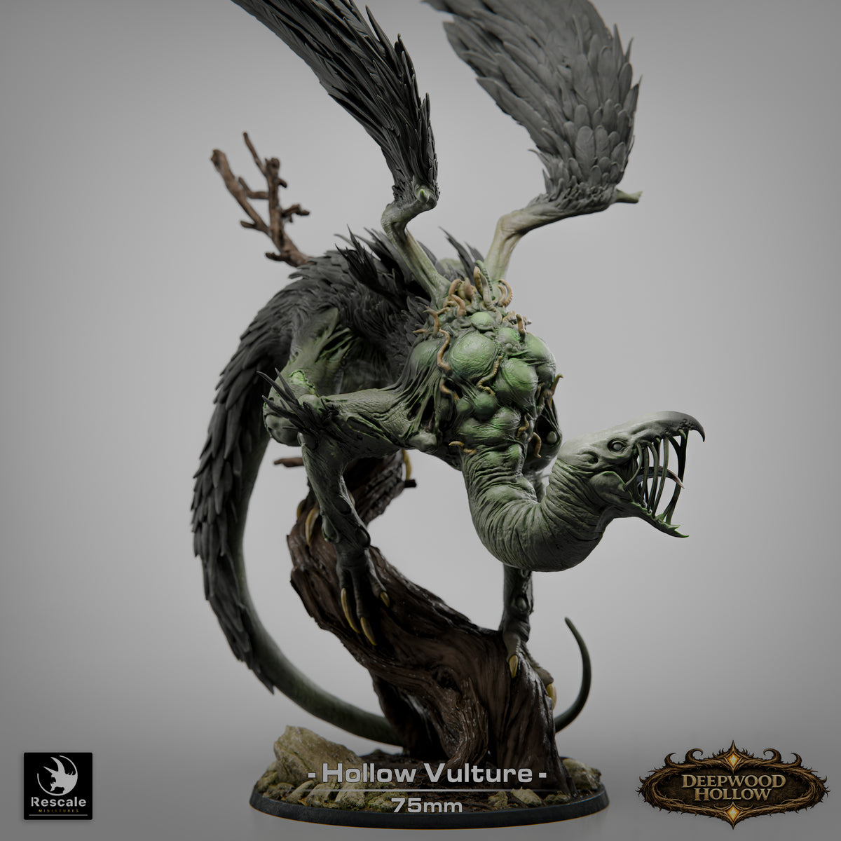 Devastador Ghoul, Banda de Guerra Ghoul No Muerto de Sangre Rota | ESCALA DE MESA | Miniatura de monstruo para D&D TTRPG | Reescalar Miniaturas