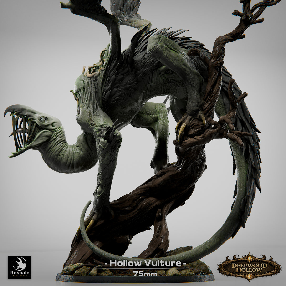 Devastador Ghoul, Banda de Guerra Ghoul No Muerto de Sangre Rota | ESCALA DE MESA | Miniatura de monstruo para D&D TTRPG | Reescalar Miniaturas