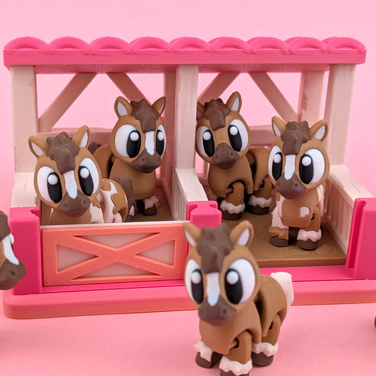 Flexi Horses & Stable Playset | 3DGOB - Tattles Told 3D
