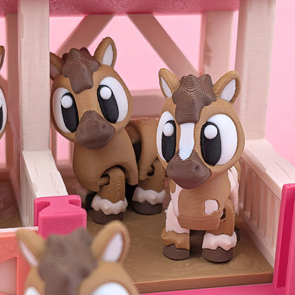 Flexi Horses & Stable Playset | 3DGOB - Tattles Told 3D