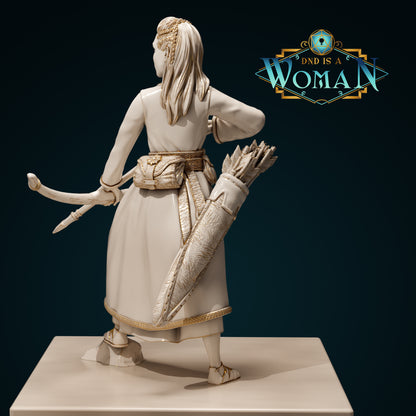 Human Ranger, Hrefna Ulfsdottir | D&D TTRPG Miniature | DnD Is A Woman | NO BASE