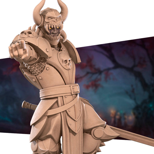 Human Deathbringer Fighter | D&D Pathfinder TTRPG Miniature | Bite the Bullet