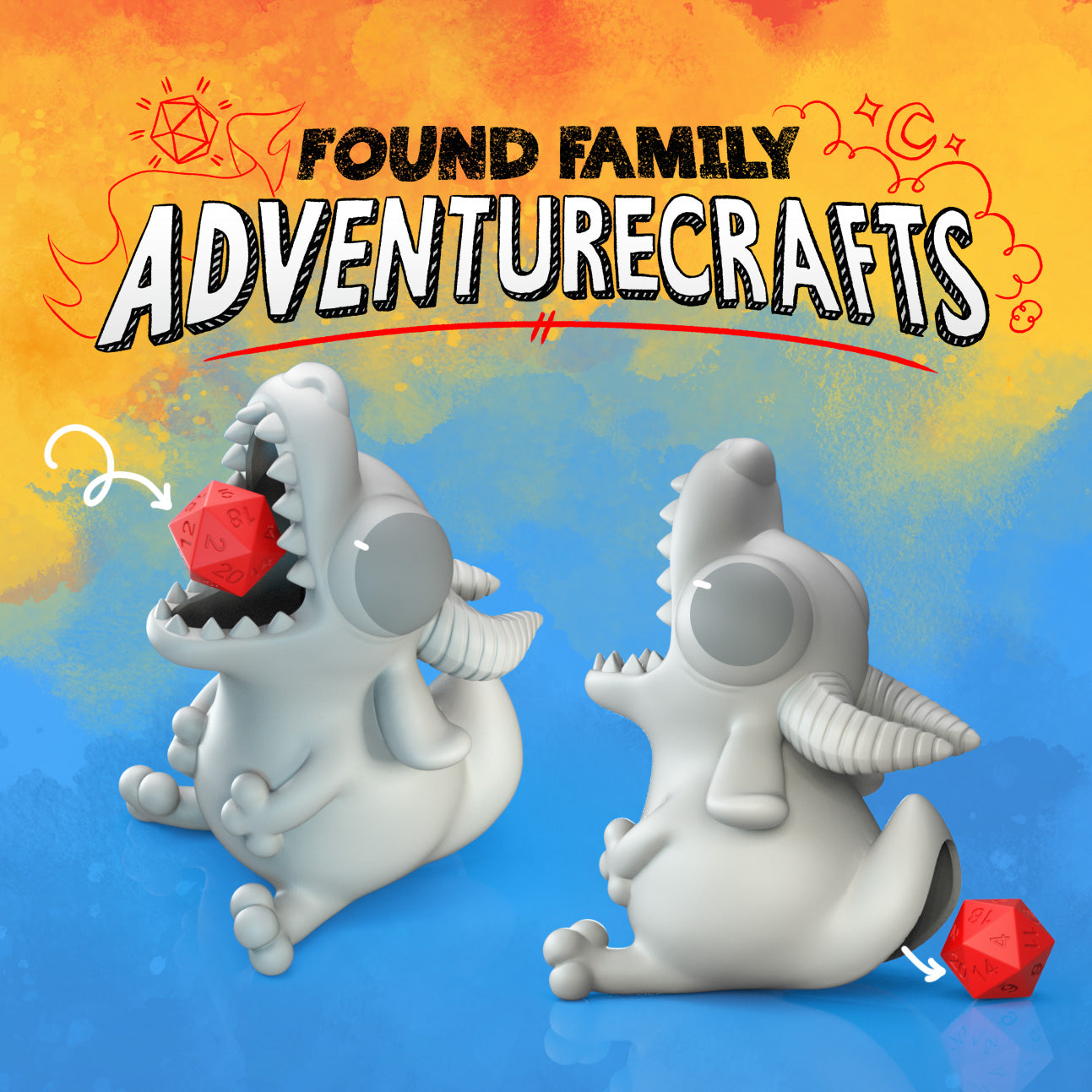 Hungry Kobold, Dice Roller or Stuff Holder | D&D TTRPG Game Accessory | Found Family Adventurecrafts (Copy)