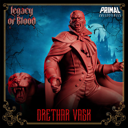 Baron Drethar Vask | Legacy of Blood | Tabletop Scale | TTRPG D&D Miniature | Primal Collectibles