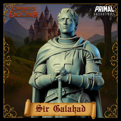 Knight Sir Galahad | Chronicles of Excalibur | Tabletop D&D Miniature | Primal Collectibles