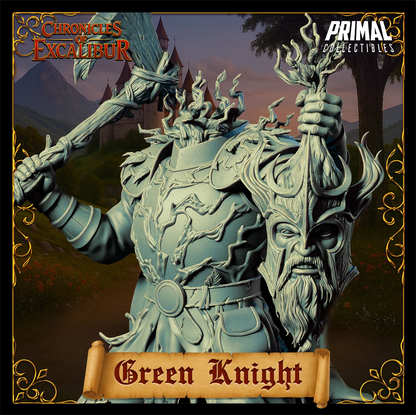 Mystic Knight Green Knight | Chronicles of Excalibur | Tabletop D&D Miniature | Primal Collectibles