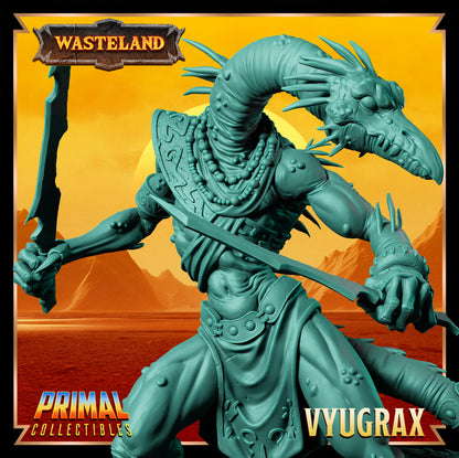 Draconian Vyugrax | Wasteland | Tabletop Scale | TTRPG D&D Miniature | Primal Collectibles