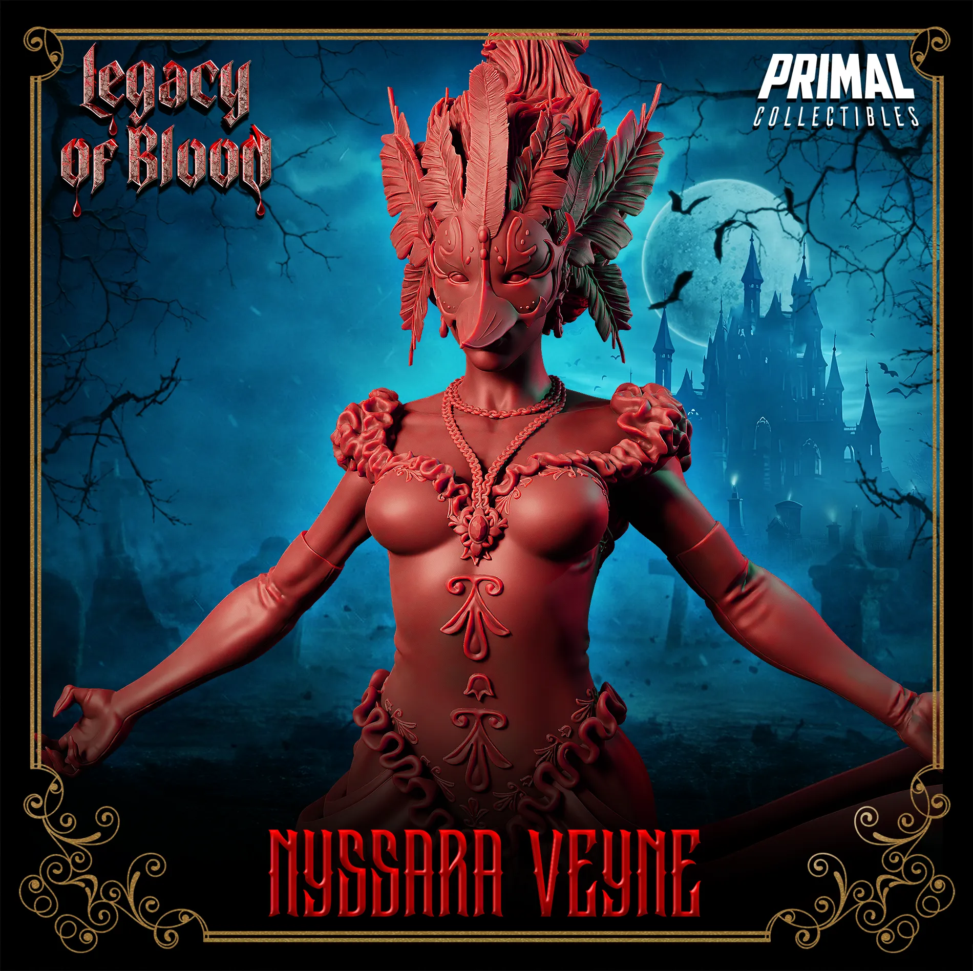 Duchess Nyssara Veyne | Legacy of Blood | Tabletop Scale | TTRPG D&D Miniature | Primal Collectibles