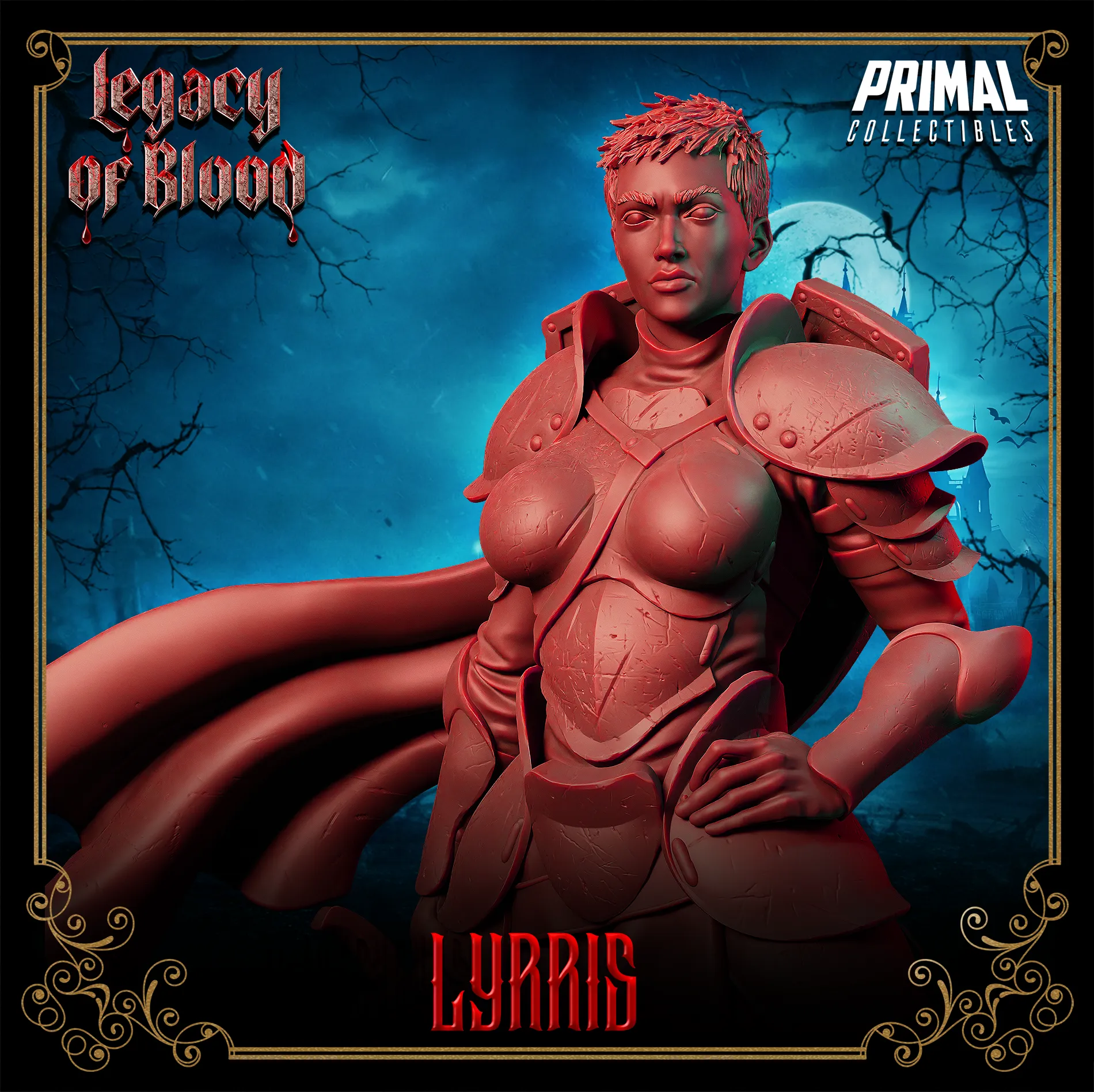 Paladin Lyrris | Legacy of Blood | Tabletop D&D Miniature | Primal Collectibles