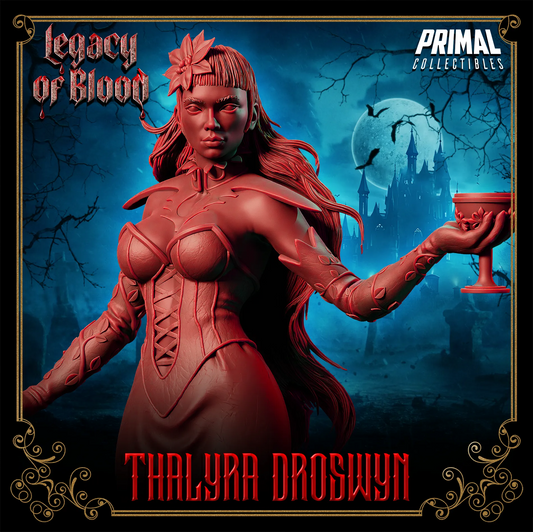 DarkLord Thalyra Droswyn | Legacy of Blood | Tabletop D&D Miniature | Primal Collectibles