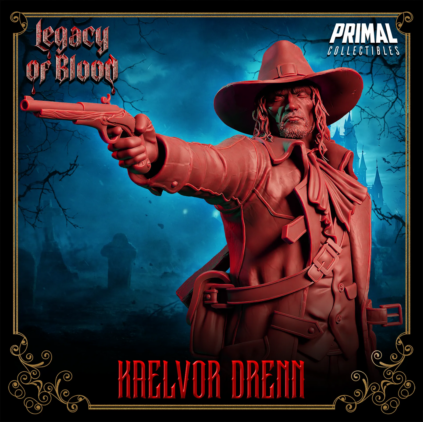 Hunter Kaelvor Drenn | Legacy of Blood | Tabletop D&D Miniature | Primal Collectibles