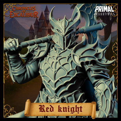 Knight Red Knight | Chronicles of Excalibur | Tabletop D&D Miniature | Primal Collectibles