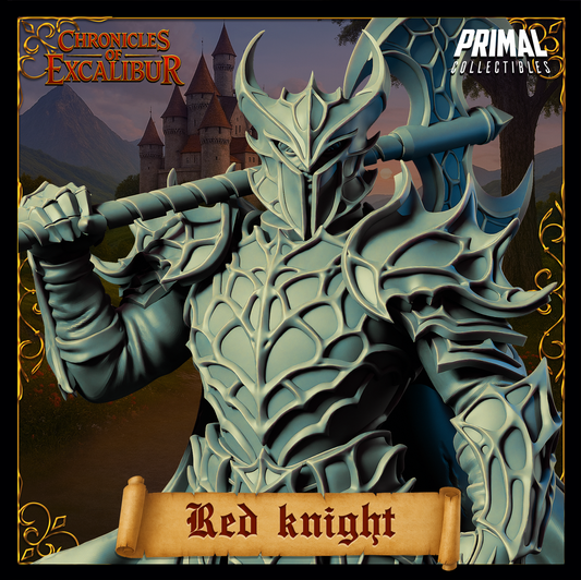 Knight Red Knight | Chronicles of Excalibur | Tabletop D&D Miniature | Primal Collectibles
