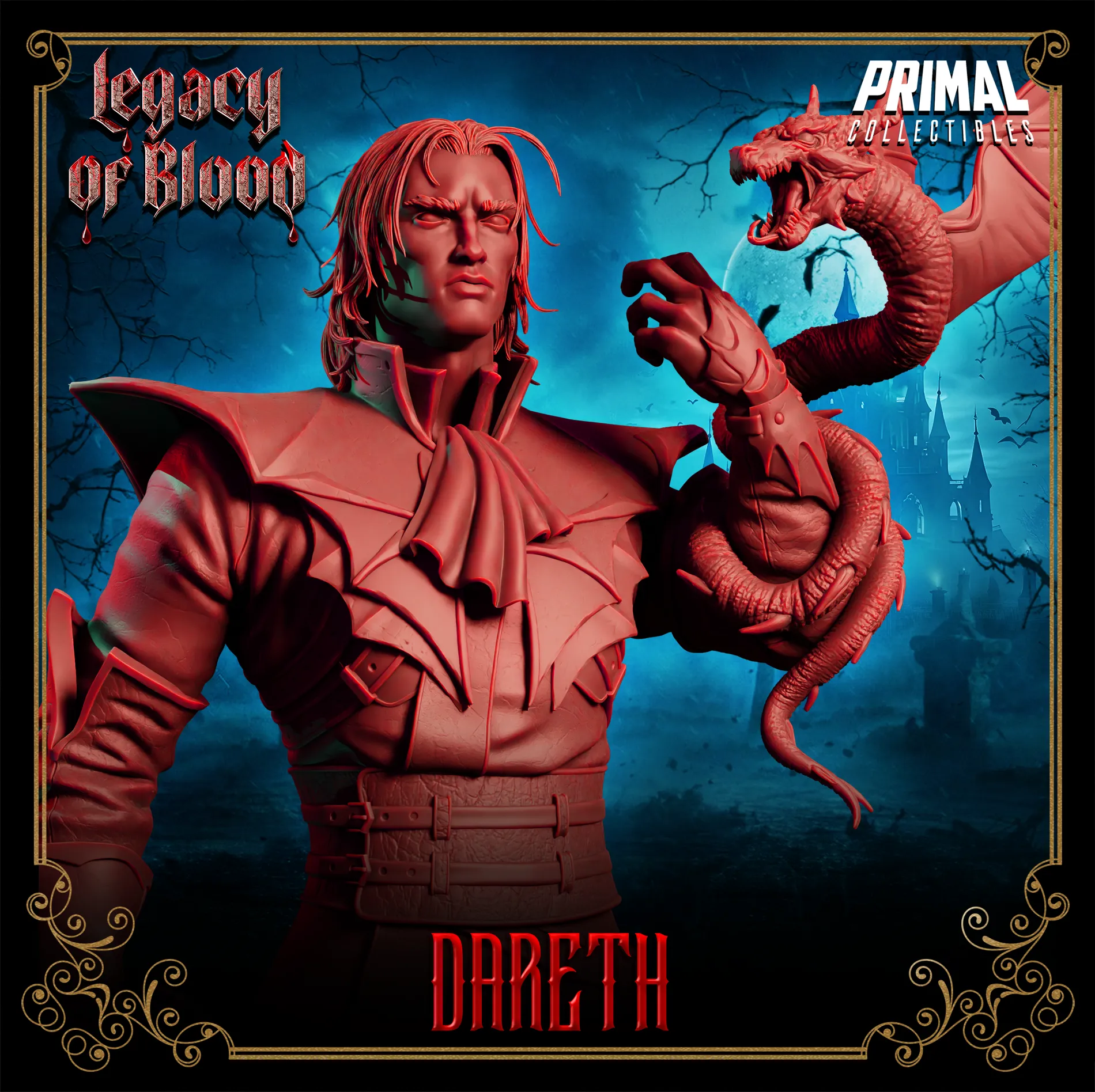 Human Dareth | Legacy of Blood | Tabletop D&D Miniature | Primal Collectibles