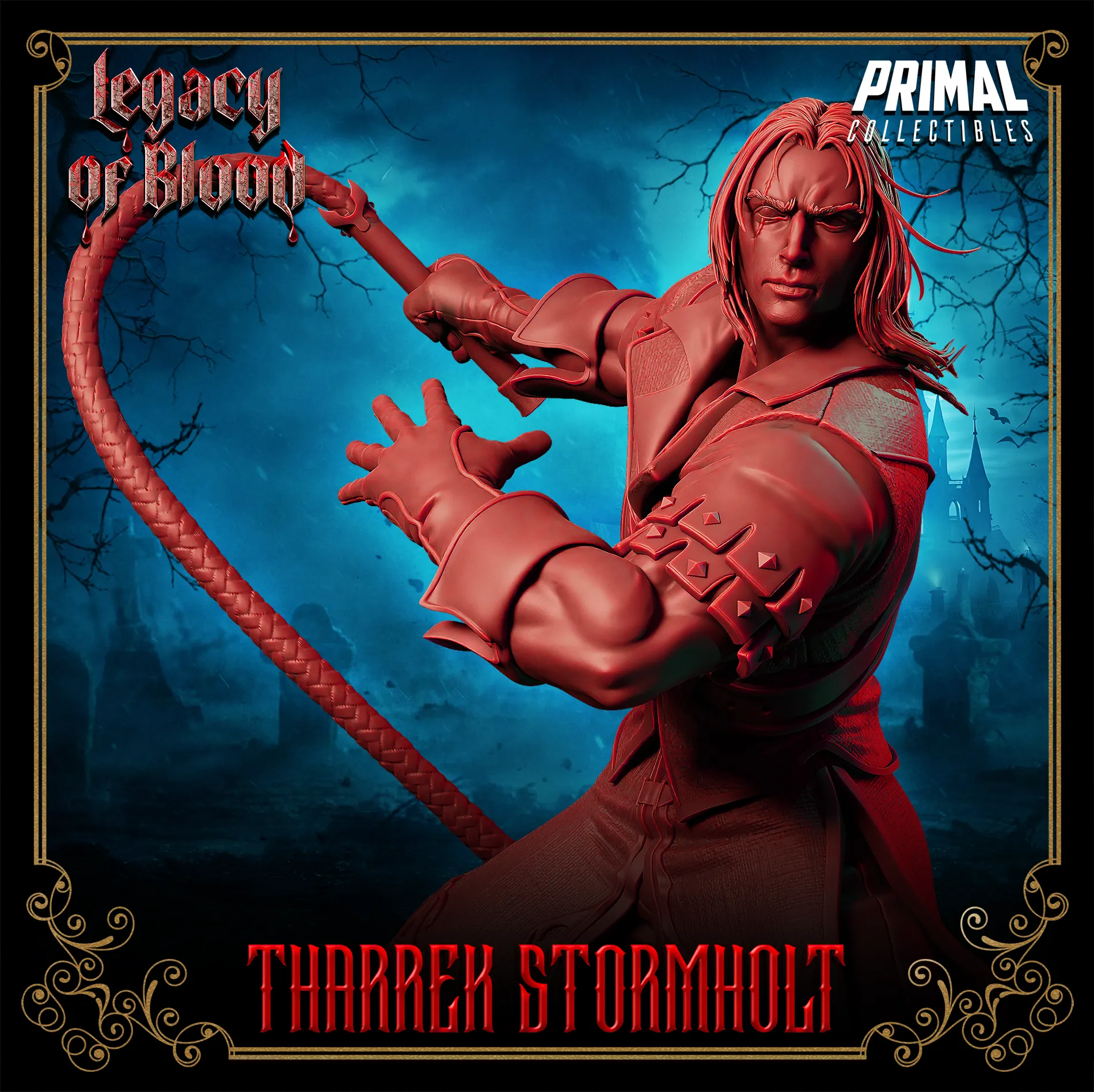 Human Tharrek Stormholt | Legacy of Blood | Tabletop D&D Miniature | Primal Collectibles