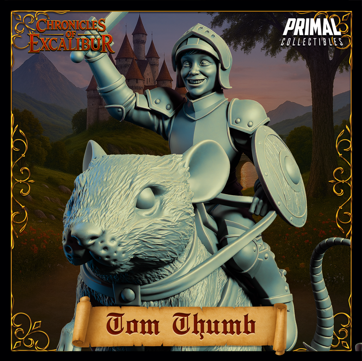 Knight Tom Thumb | Chronicles of Excalibur | Tabletop D&D Miniature | Primal Collectibles