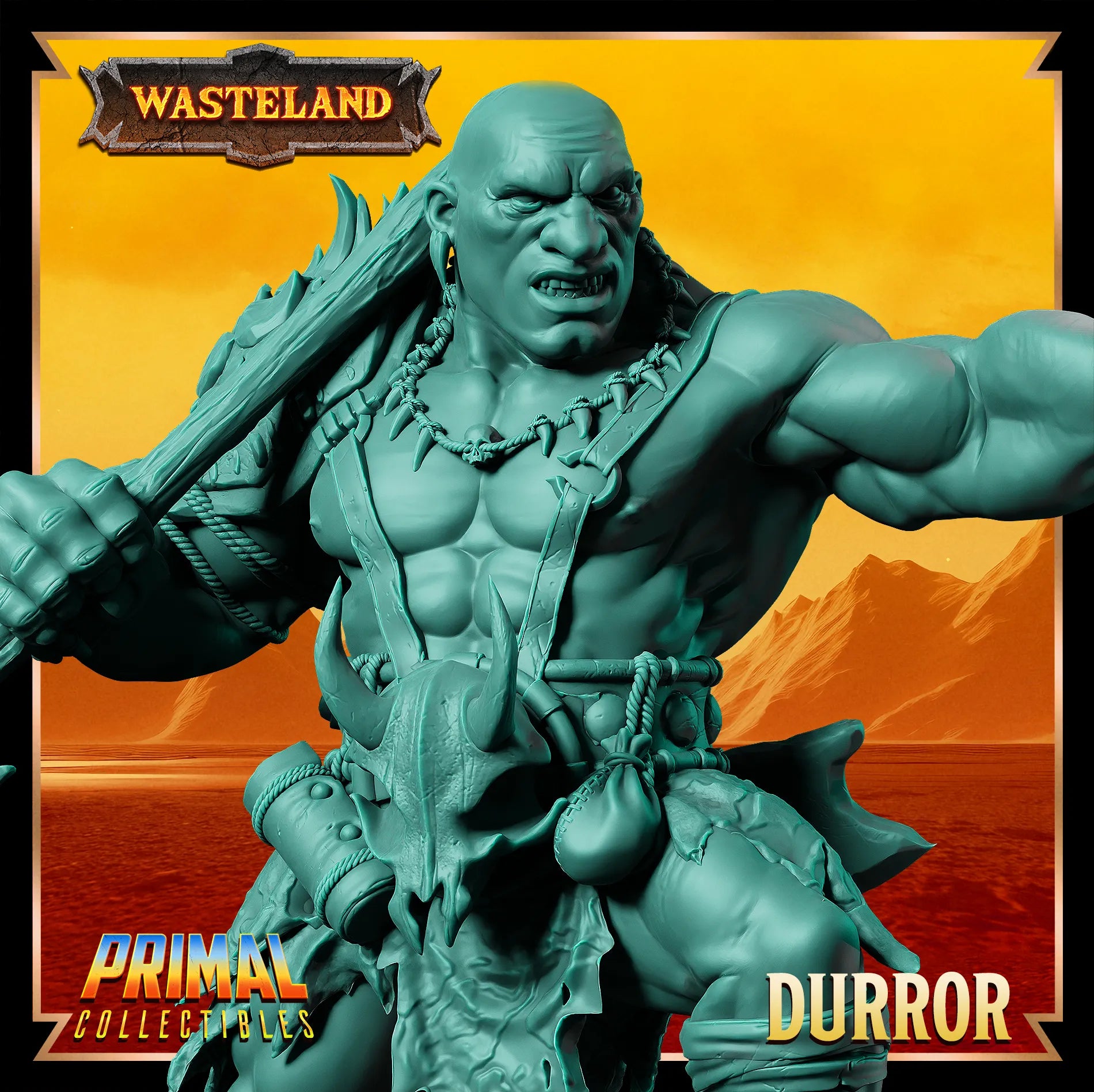 Dwarf Male Durror | Wasteland | Tabletop Scale | TTRPG D&D Miniature | Primal Collectibles
