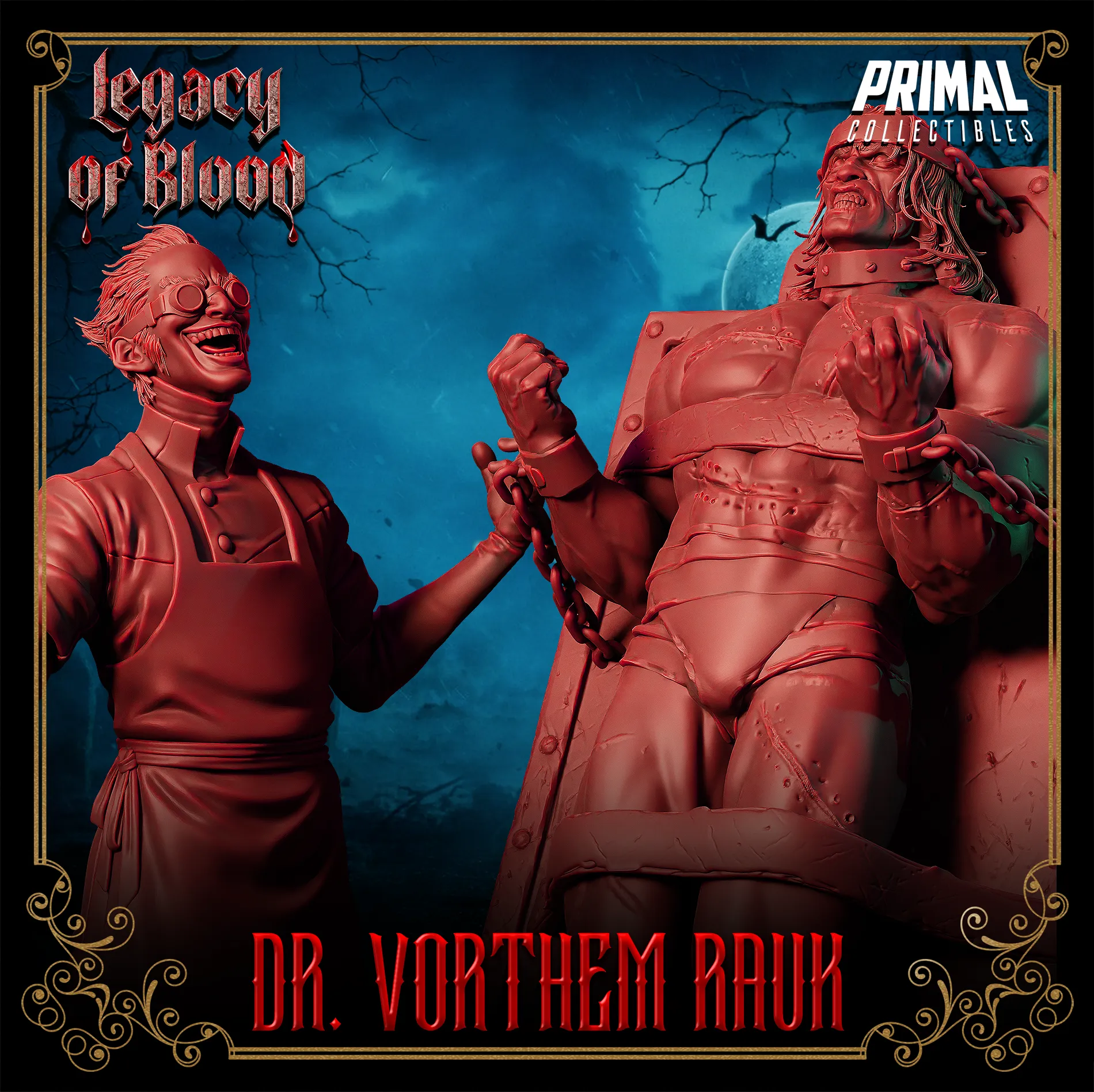 Doctor Vorthem Rauk, Frankenstein | Legacy of Blood | Tabletop Scale | TTRPG D&D Miniature | Primal Collectibles