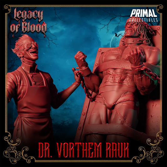 Doctor Vorthem Rauk, Frankenstein | Legacy of Blood | Tabletop Scale | TTRPG D&D Miniature | Primal Collectibles