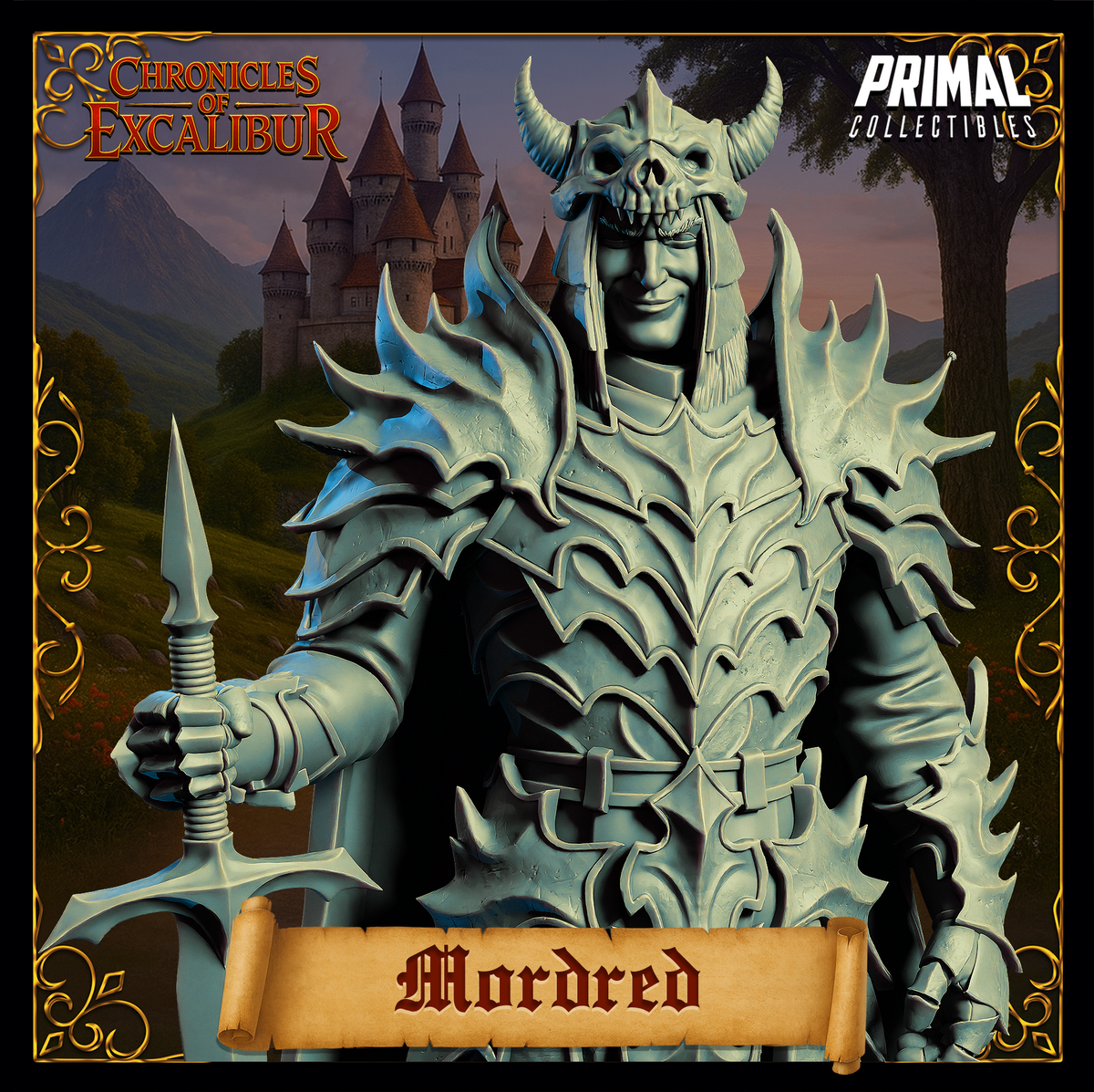 Evil Knight Mordred | Chronicles of Excalibur | Tabletop D&D Miniature | Primal Collectibles