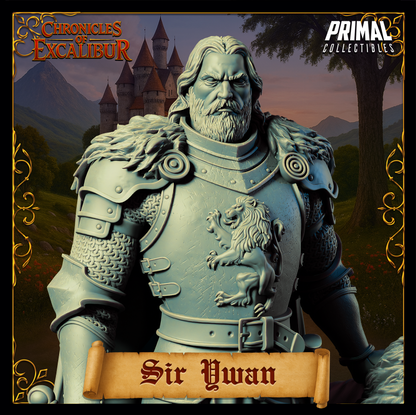 Knight Sir Ywan | Chronicles of Excalibur | Tabletop D&D Miniature | Primal Collectibles