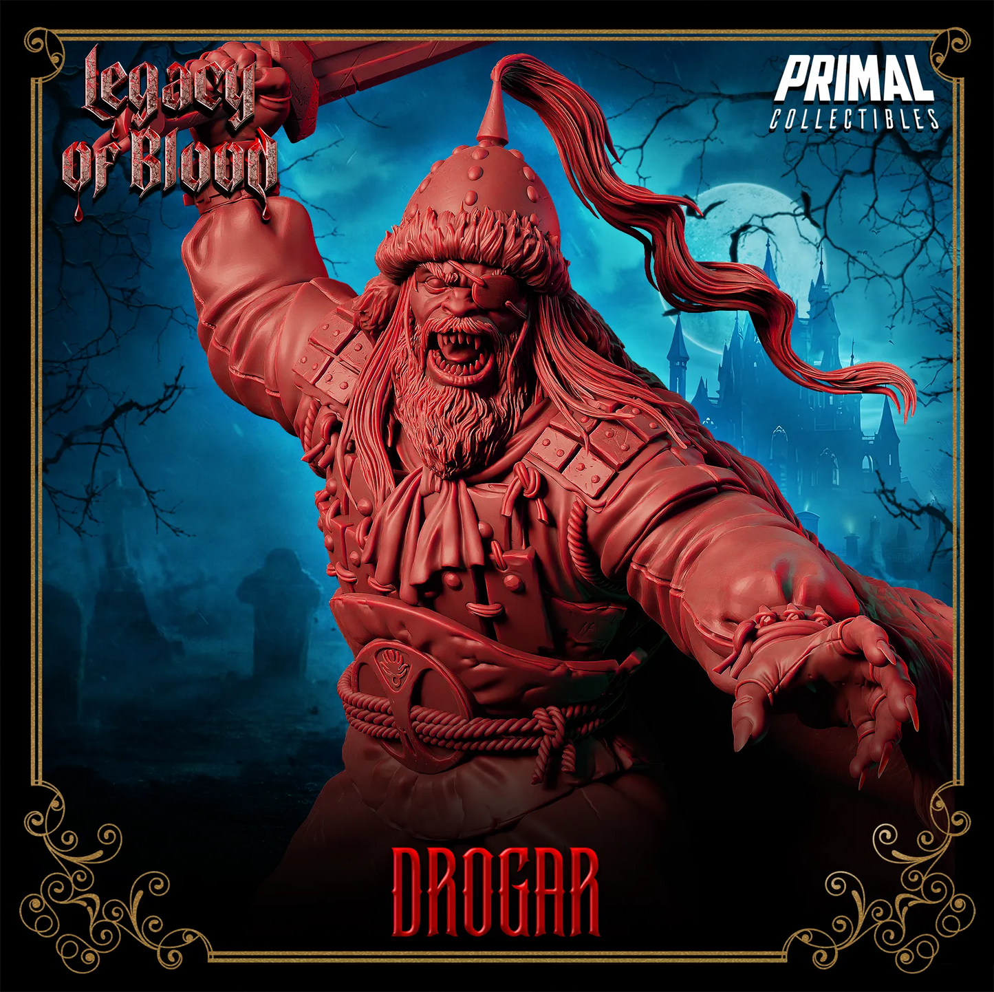 Vampire Drogar | Legacy of Blood | Tabletop D&D Miniature | Primal Collectibles