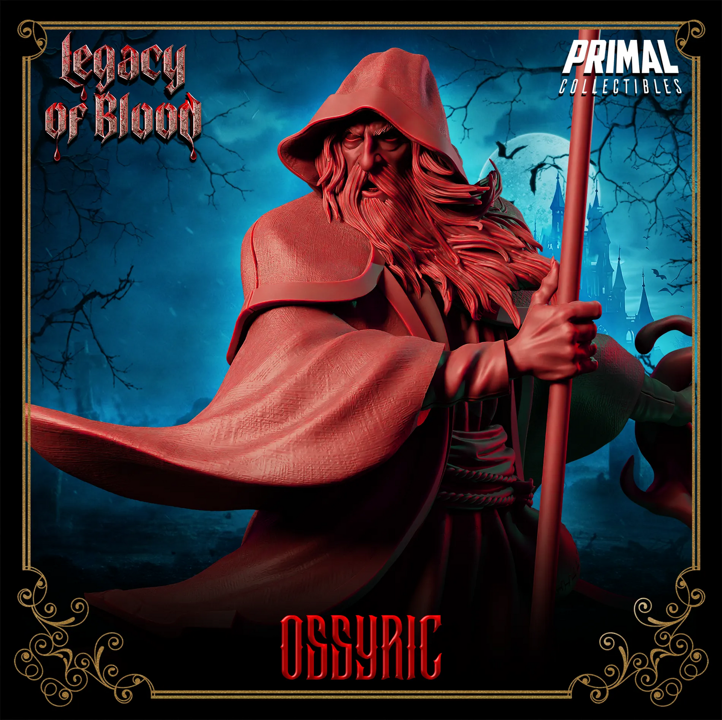 Lord Ossyric, Necromancer Wizard | Legacy of Blood | Tabletop D&D Miniature | Primal Collectibles