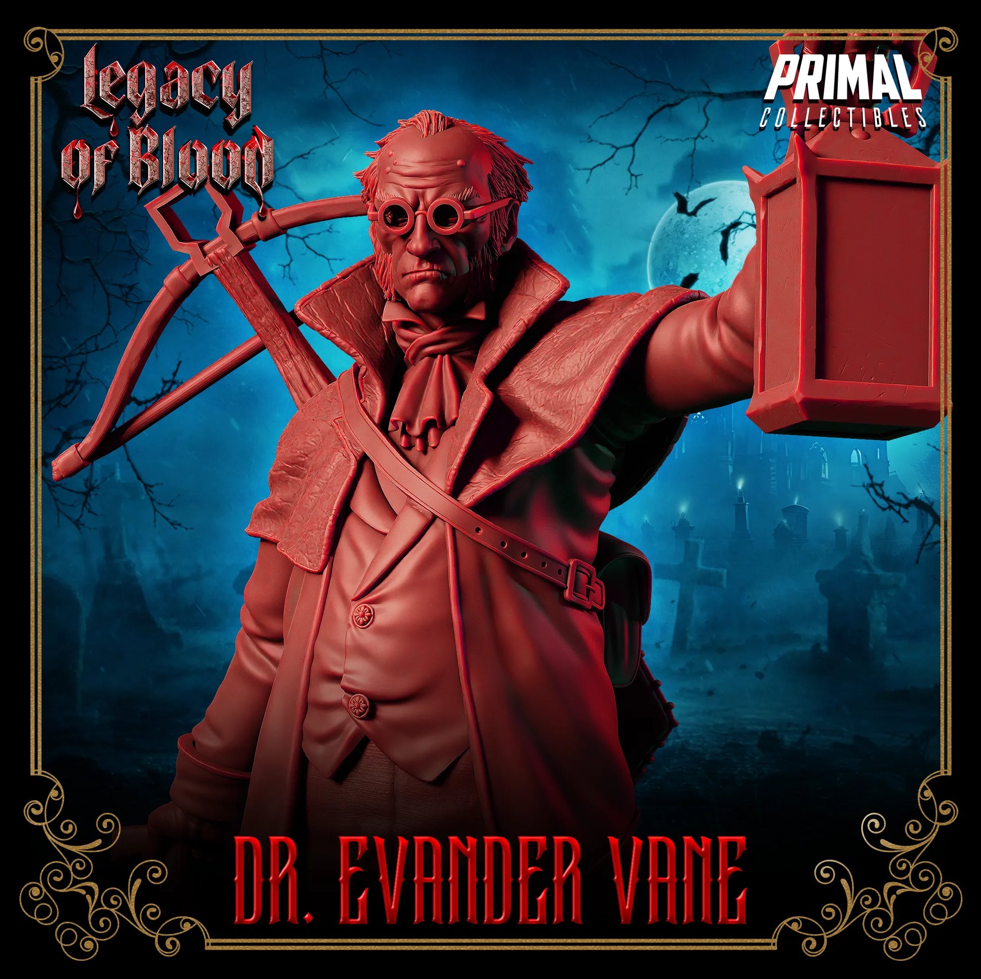 Doctor Evander Vane, Van Richten Helsing, CoS | Legacy of Blood | Tabletop D&D Miniature | Primal Collectibles