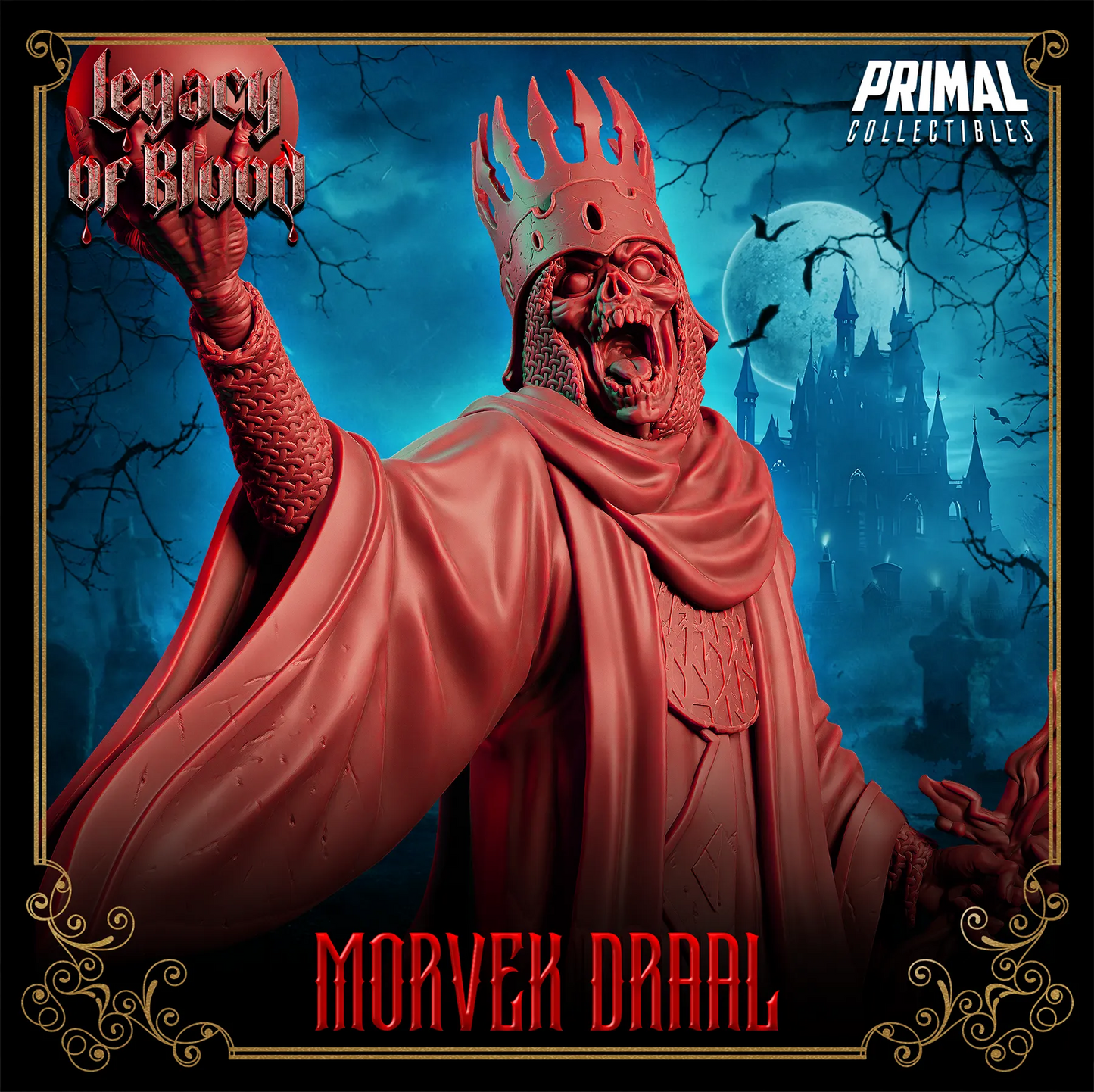 Darklord Morvek Draal | Legacy of Blood | Tabletop Scale | TTRPG D&D Miniature | Primal Collectibles