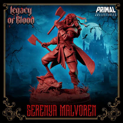 Hunter Serenya Malvoren, Esmerelda, CoS | Legacy of Blood | Tabletop D&D Miniature | Primal Collectibles