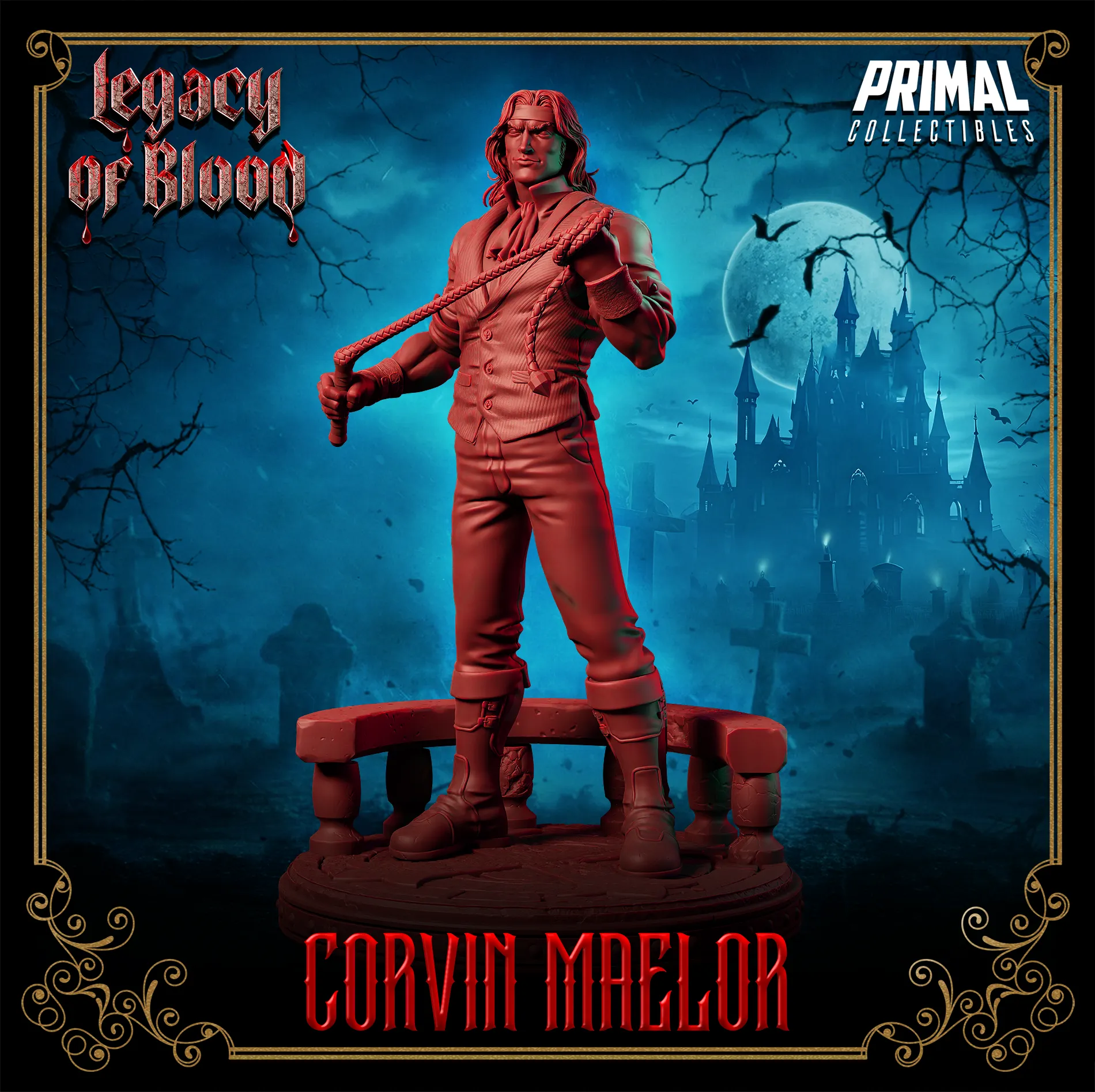 Hunter Corvin Maelor | Legacy of Blood | Tabletop D&D Miniature | Primal Collectibles