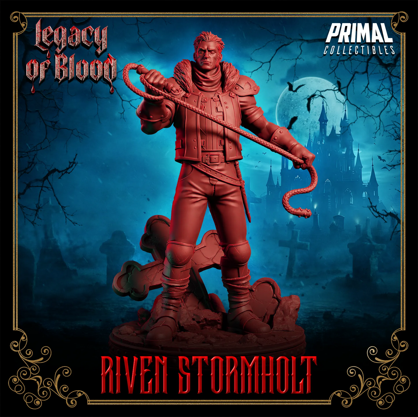 Human Riven Stormholt | Legacy of Blood | Tabletop Scale | TTRPG D&D Miniature | Primal Collectibles