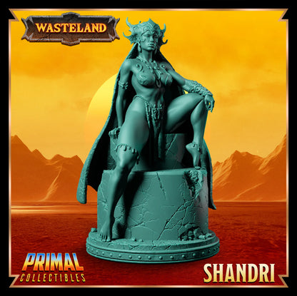 Sorcerer Queen Shandri | Wasteland | Tabletop Scale | TTRPG D&D Miniature | Primal Collectibles